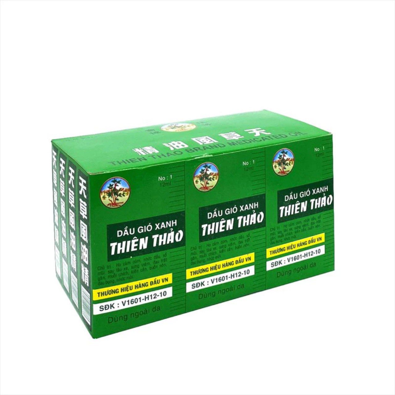 Thien Thao Medicated Oil Dau Gio Xanh Cold Flu Cough Headache Vietnamese 12ml 0.4oz - Image 2