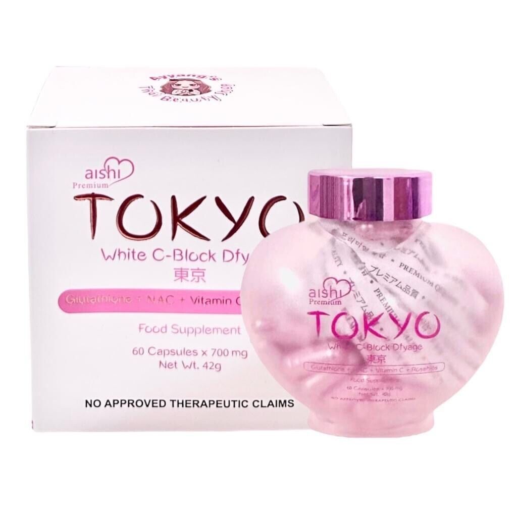 Aishi Premium Tokyo White C-Block Dyfage Glutathione 60 Capsules