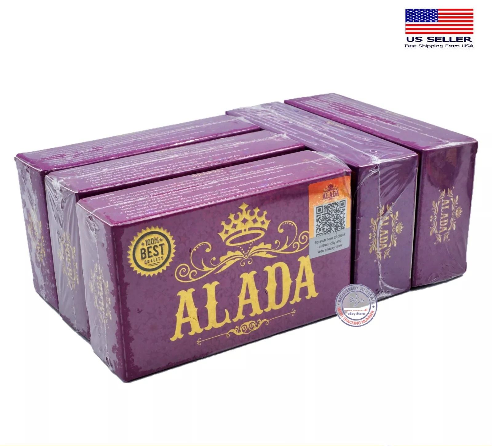 Alada Whitening Soap Natural Extract Face and Body Naturally Brightening 160g 5.6oz - Image 6