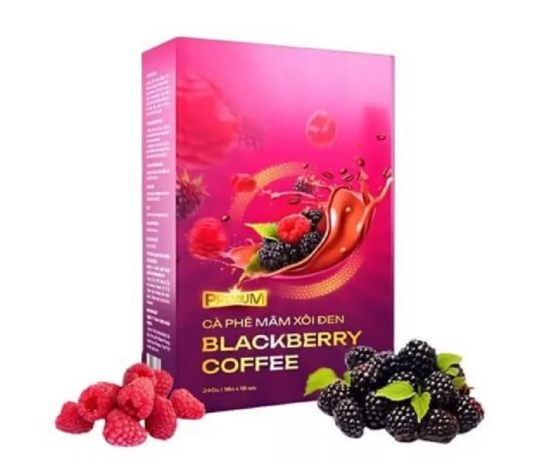 Blackberry Coffee Ca Phe Mam Xoi Đen Weight Loss 100% Natural Herbs 15 packets