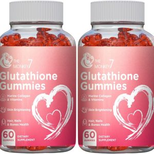 Glutathione Skin Whitening Gummies Natural Collagen Anti Aging 1000Mg (2 Pack)