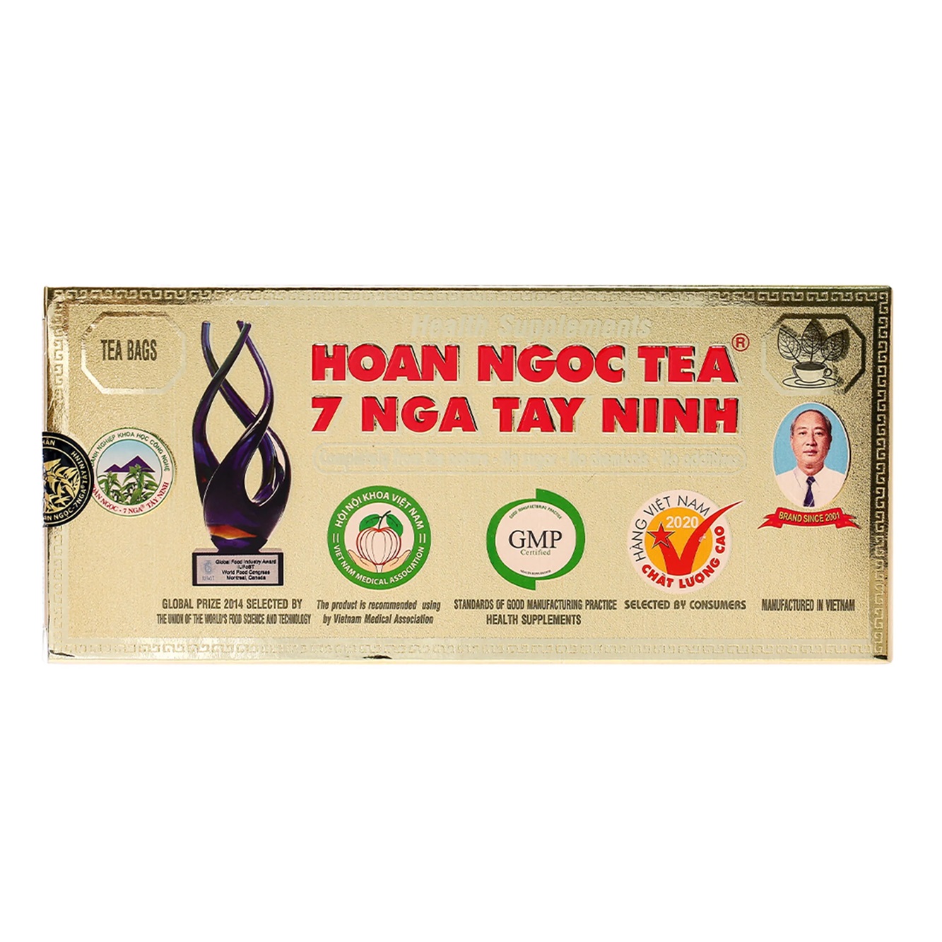 Hoan Ngoc Tea 7 NGA Tay Ninh Herbal Vietnamese Tea 30 Count Tea Bags