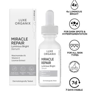 Luxe Organix Miracle Repair Serum Niacinamide 4% with Vitamin E 30ml