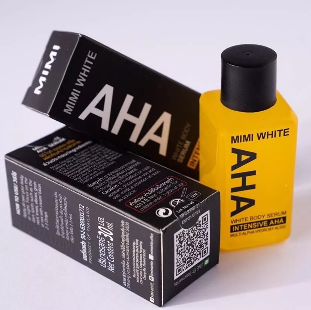 MIMI White AHA Whitening Body Serum Brightening Skin Vitamin 30ml 1oz