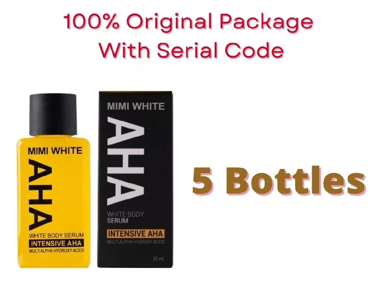 MIMI White AHA Whitening Body Serum Brightening Skin Vitamin 30ml 1oz - Image 6