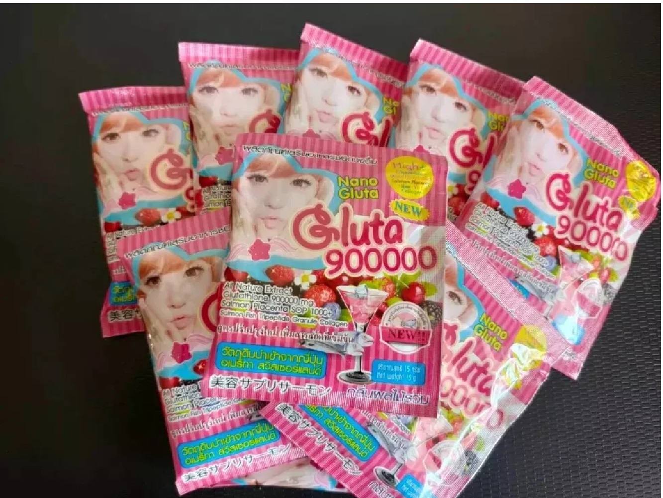 Nano Gluta 9000000 High Glutathione Mixed Berry Punch Drink 10 Sachets - Image 4