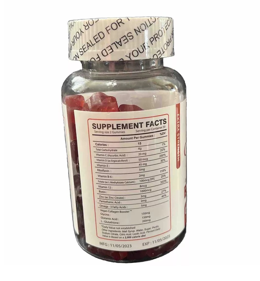 Nature Glow Glutathione Collagen Glow 60 Chewable Gummies - Image 5