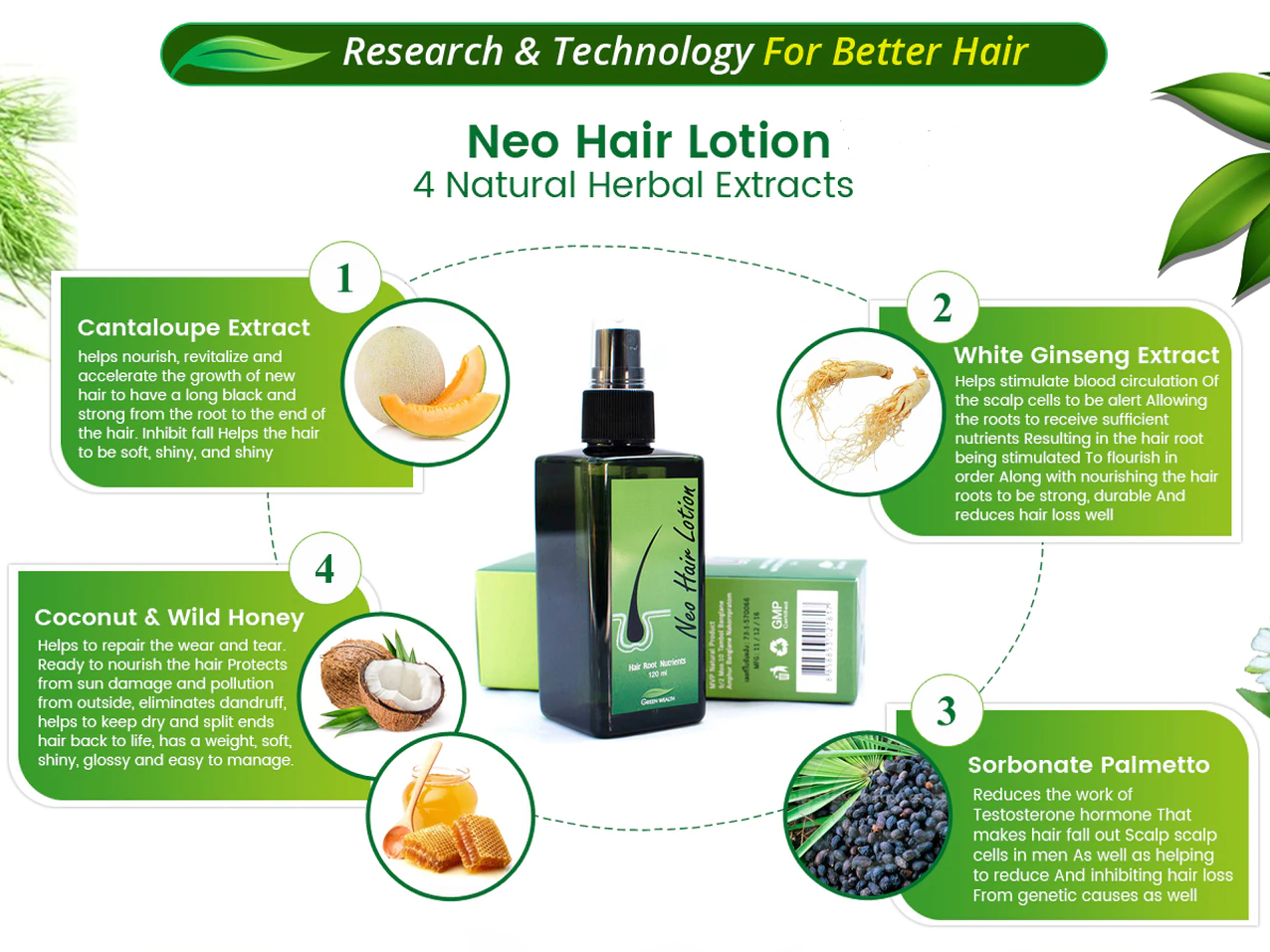 Neo Hair Lotion Hair Growth Oil for Stronger Thicker Longer Hair 120ml - Image 8