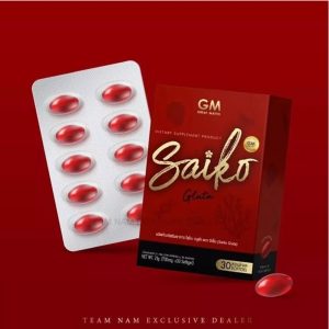 Saiko Gluta Dietary Supplement Anti Aging Reduce Dark Spot 30 Capsule