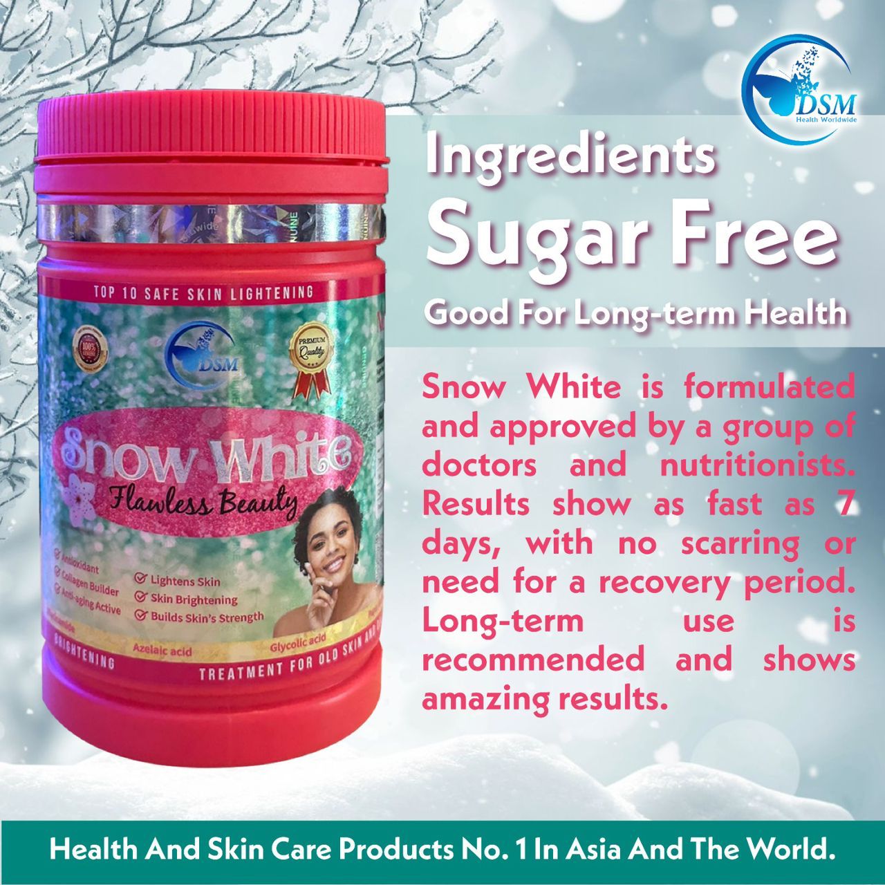 Phyto Snow White Flawless Beauty Lightening 800gr Sugar Free Super Effect - Image 3