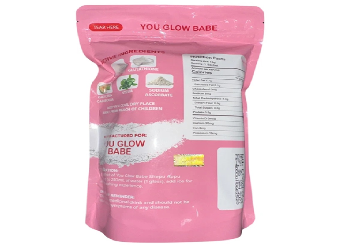 You Glow Babe SHAPE UP SHEPU APPU Juice Powder Mix 10 Sachets x 15g Each - Image 2