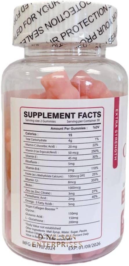 Nature Glow Glutathione Collagen Glow 60 Chewable Gummies - Image 10